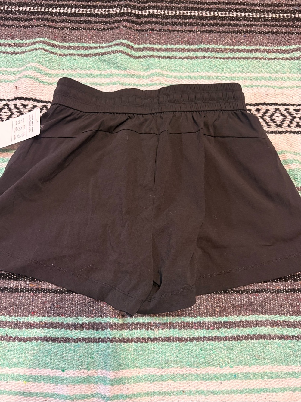 Athleta Black Women's Zip-Pocket Drawstring Athletic Shorts - Picture 6 of 6
